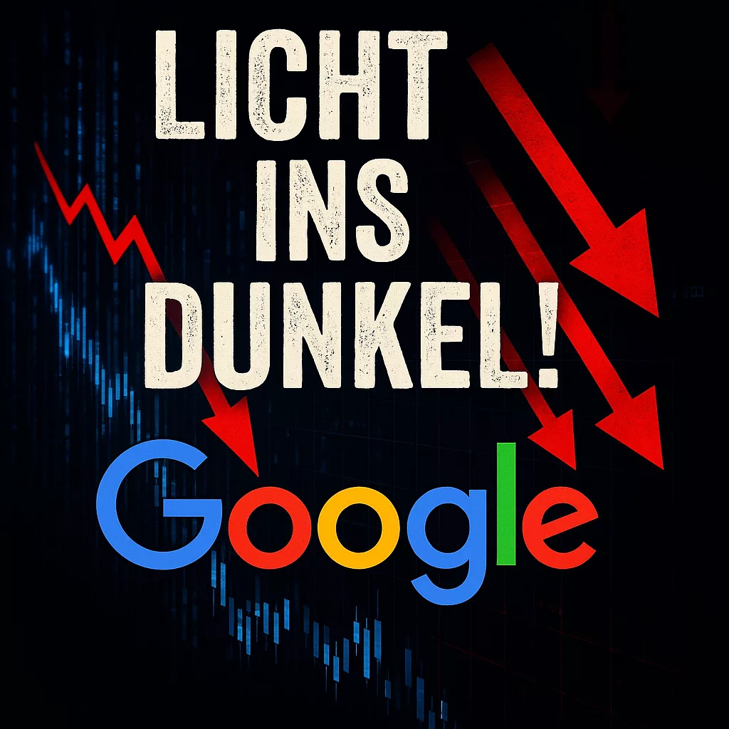 Diagramm: Verlauf von Impressionen und Klicks nach dem Google Core Update im September 2025 (KI-generiertes Bild)