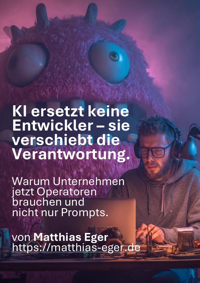 Titelseite des Whitepapers „Der Fluch der KI" von Matthias Eger (KI-generiertes Bild)